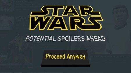 Sí, también podemos utilizar una extensión de Chrome para filtrar los spoilers de Star Wars
