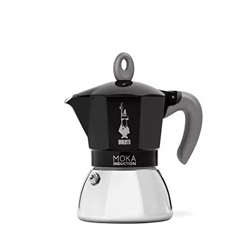 Bialetti Cafetera Moka de Inducción, 6 Tazas de Café Espresso (280 Ml)
