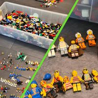 El papá de un fan de LEGO compró una caja de plástico grande por 1,300 pesos: encontró muchos sets antiguos y más de 100 minifiguras 