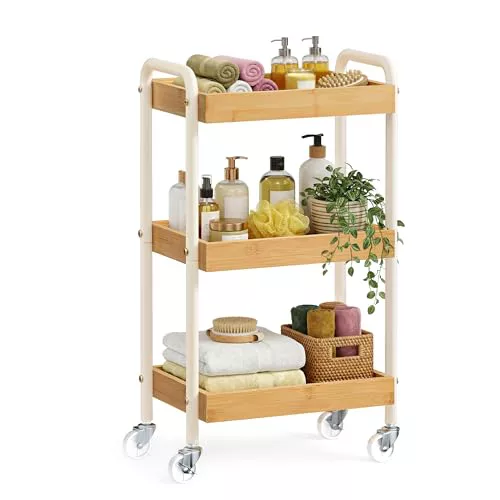 SONGMICS Carrito de Almacenamiento, Montaje Fácil