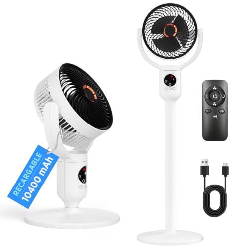 Lepwings Ventilador de Pie Recargable 10400 mAh