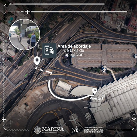 Punto de abordaje AICM Terminal 1
