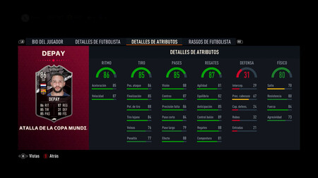 Dcp Memphis Depay Stats