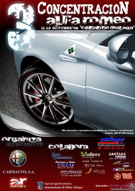 Cartel III ConcentraciÃ³n Alfa Romeo Ciudad de Malaga 2008