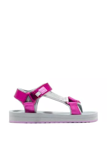 D.Franklin Sandalias Deportivas Mujer Forest Neo Strips Fucsia - Sandalias deportivas planas cómodas para verano - Talla (39)