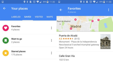 Google Maps Beta te permite guardar lugares en listas, en vez de solo con estrellas