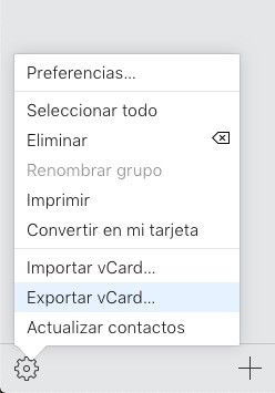 Exportar Contactos Mac 6