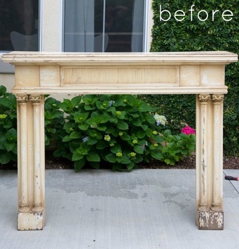 Antes y después: una chimenea convertida en estantería