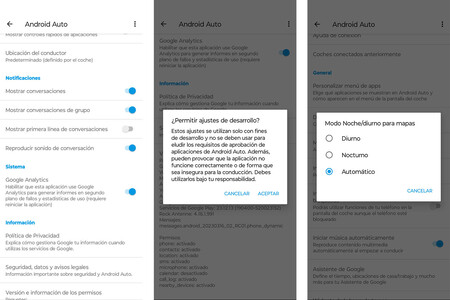Android auto 9.3 modo oscuro forzado