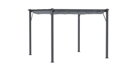 Pérgola de aluminio con techo corredizo 300x300cm