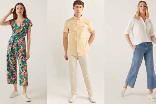 Descuentos de hasta el 50% en Springfield con camisetas, vestidos o pantalones para hombre y mujer muy rebajados