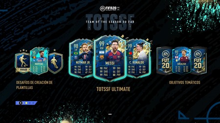 Guía FIFA 20: TOTSSF. Las mejores cartas del Equipo de la Temporada Hasta Ahora y los nuevos objetivos temáticos