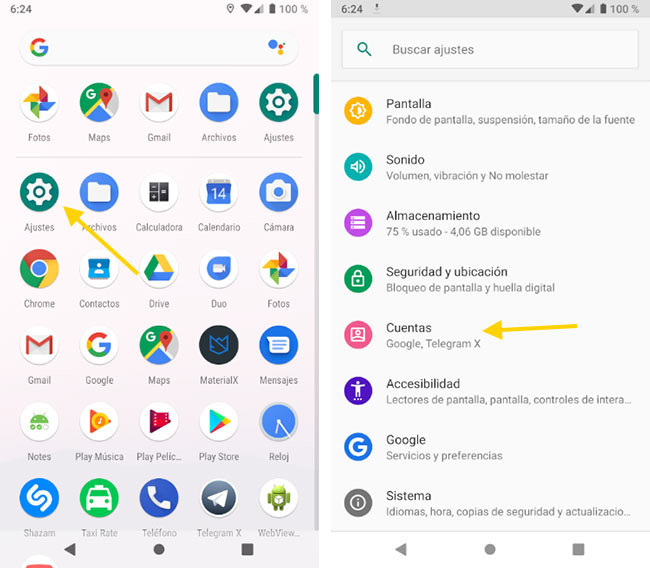 Cómo quitar una cuenta de Google de un móvil Android