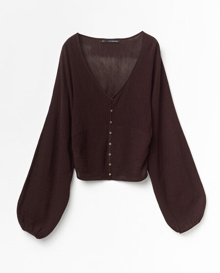 Conjunto Pantalon Bombacho Primavera Marron Bonito Elegante Eventos Fiestas