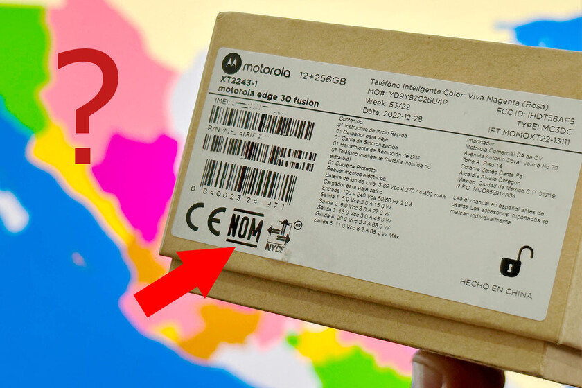 Qué significa NOM, las letras que están en la caja de un celular y