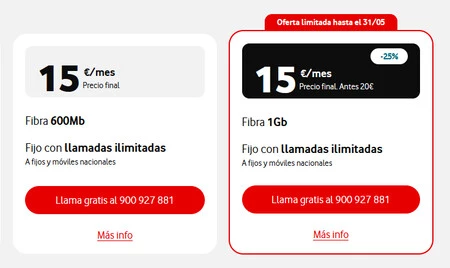 Fibra Segunda Residencia Vodafone