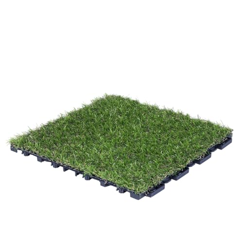 Pack 9 BALDOSAS CESPED Artificial CLICKGREEN 30X30 CM