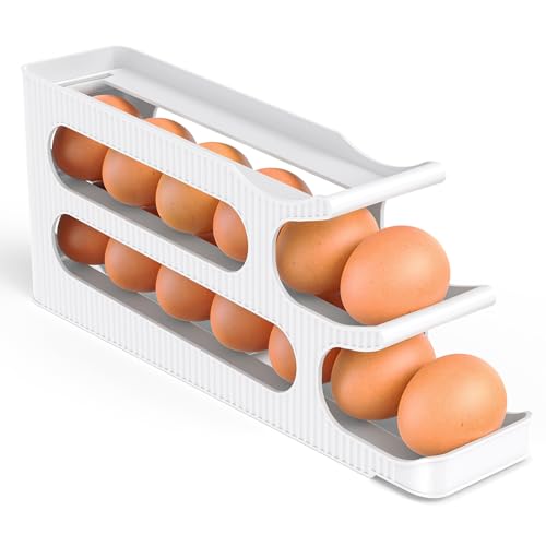Porta Huevos, 3 Niveles Organizador Automático