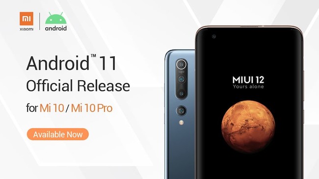 Android 11 para los Mi 10 y Mi 10 Pro