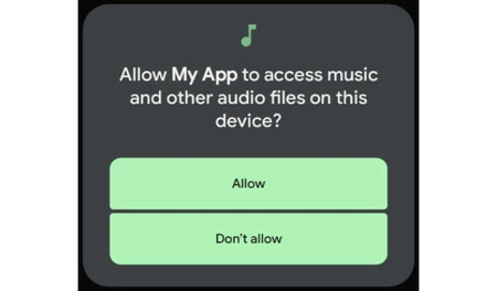 Android 13 の音楽の許可
