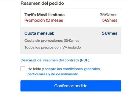 Tarifa Movistar 5 Euros