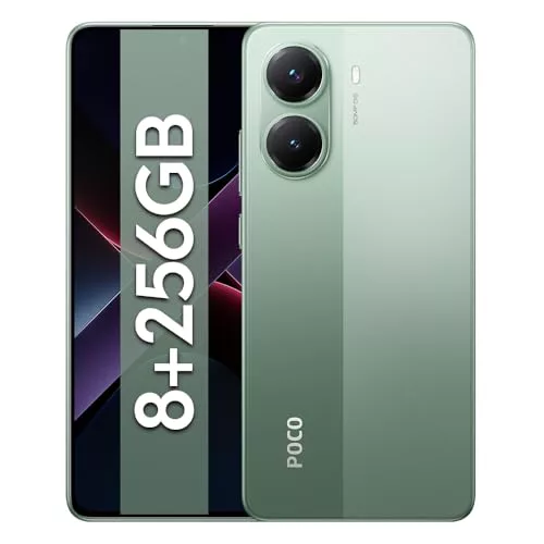 XIAOMI POCO X7 Pro - Smartphone de 8+256GB, Pantalla CrystalRes 1.5K 120Hz AMOLED, MediaTek Dimensity 8400-Ultra, Cámara de 50 MP, 90W HyperCharge, Cargador no Incluido, Verde (Versión ES)
