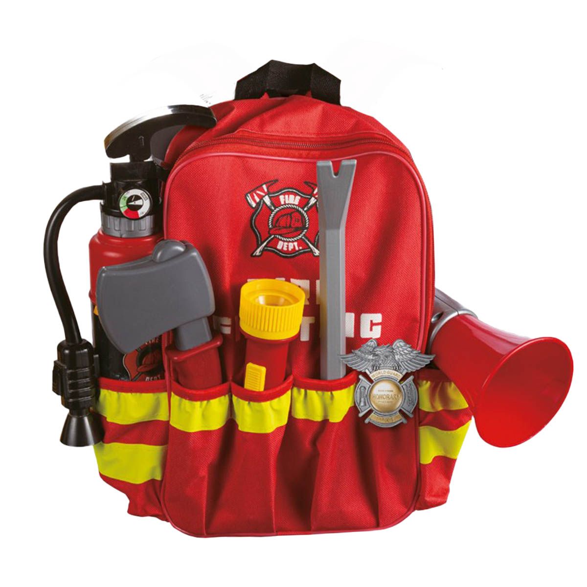 Mochila de bombero con accesorios