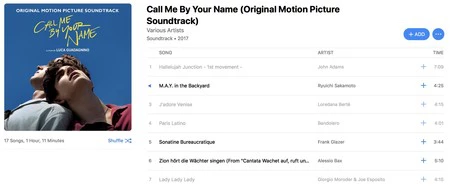 iTunes と Apple Music のグレーの曲