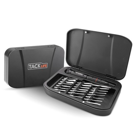 Cupón de descuento de 4 euros en el juego de destornilladores de precisión Tacklife HPSB1B: aplicándolo se queda en 11,99 euros