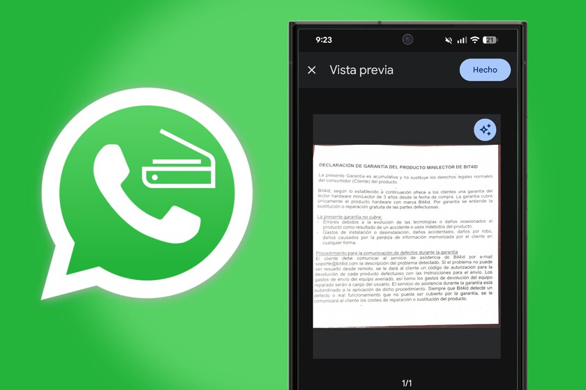 WhatsApp despide a las apps para escanear documentos: he probado su nueva función para compartir en PDF y es más de lo que parece