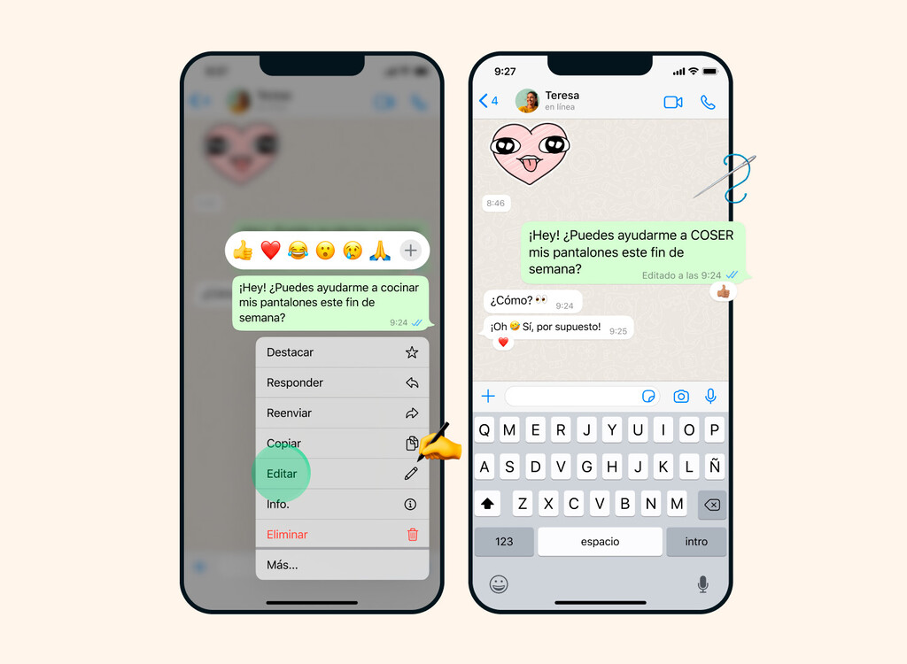 WhatsApp ya permite editar mensajes enviados: así puedes utilizar esta nueva función 