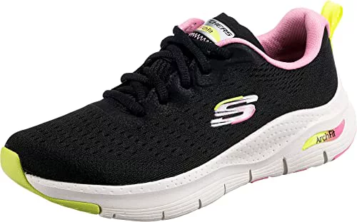 Skechers Arch Fit Infinity Cool, Zapatillas Mujer, Black Mesh/Multi Trim, 40 EU