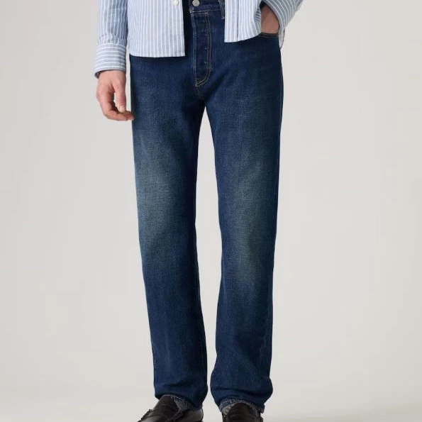 Vaquero de hombre 501 Original recto de algodón - Levi's - Azul marino

