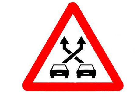 señal carril Trenzado