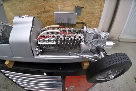 Este Auto Union Type C a escala 1:3 tiene un motor V16 completamente funcional, ¡y suena a gloria!