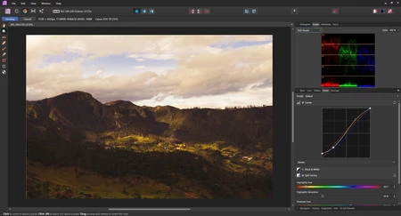 edición de color en affinity photo