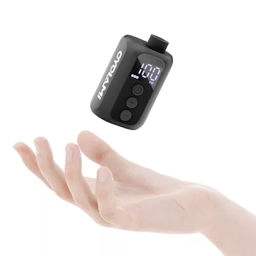 Mini Bomba de Bicicleta, CYCLAMI 100PSI Eléctrico de la Bicicleta con Manómetro Digital, Bomba portátil para Bicicleta con válvula Presta y Schrader para Bicicletas de Carretera Bike Montaña