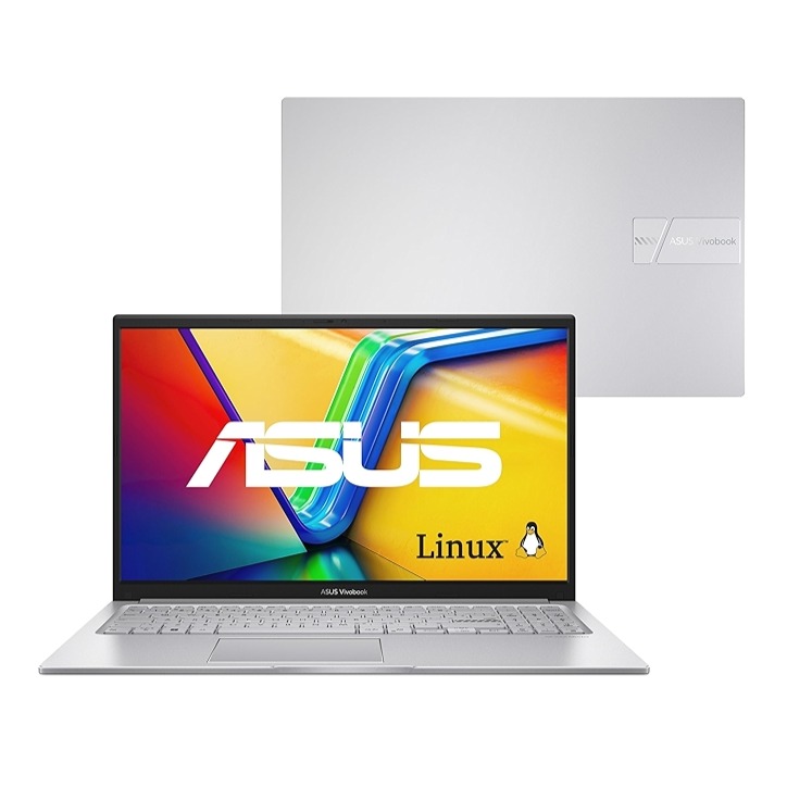 Notebook Asus Vivobook 15 X1504va Intel Core I5 1334u 8gb Ram 512gb Ssd Linux Keepos Intel Iris Xe Tela 15,6 Led Fhd Silver - Nj1741
