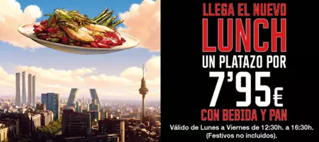 El nuevo menú Lunch de VIPS, para comer al mediodía por solo 7,95