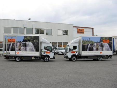 Dos camiones eléctricos Renault Maxity en Toulouse