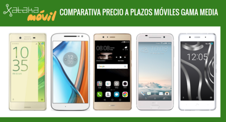 Huawei Nova Plus, Galaxy A5, Xperia X, Moto G4, bq Aquaris X5 y otros gama media: comparamos precio a plazos