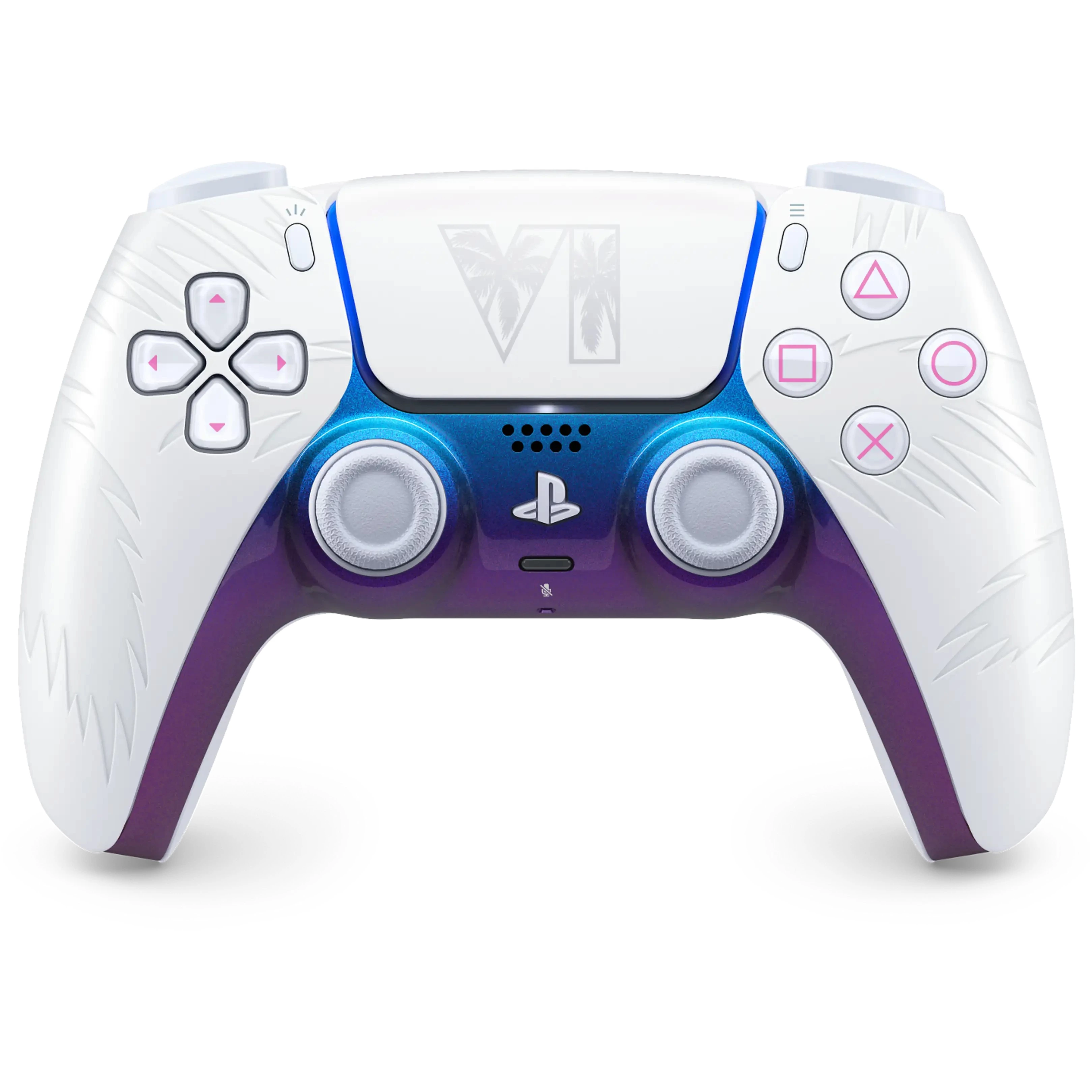 Mando PS5 - Sony Mando Inalámbrico DualSense®: Edición Limitada Grand Theft Auto VI, Bluetooth, Retroalimentación háptica, Blanco