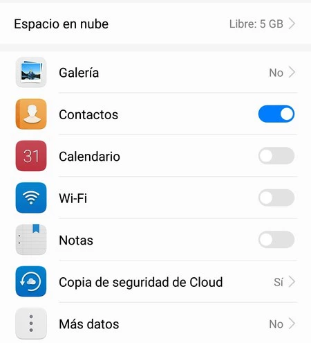 Cómo hacer una copia de seguridad del Huawei P20 Lite en la nube de Huawei