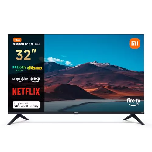 XIAOMI TV F 32, 32 Pulgadas (81 cm), HD, Smart TV, Fire OS7, Control por Voz Alexa, Dolby Audio, DTS Virtual:X, DTS-HD, Compatible con Apple AirPlay, 2025