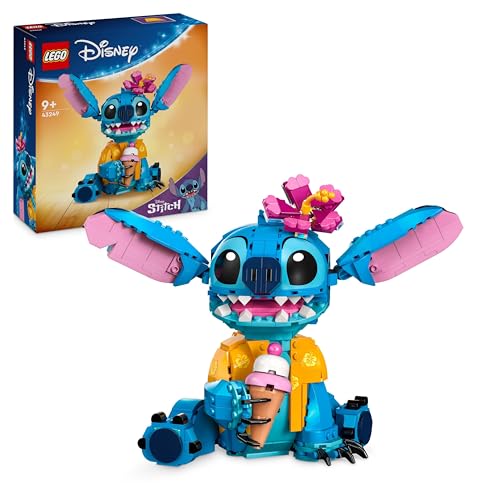 LEGO | Disney Stitch Juguete de Construcción - Figura Articulada con Cucurucho de Helado y Flor - Regalo para Niñas y Niños de 9+ Años Fans de la Película Lilo y Stitch - Detalles Navideños 43249