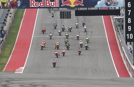 Salida MotoGP Américas 2014