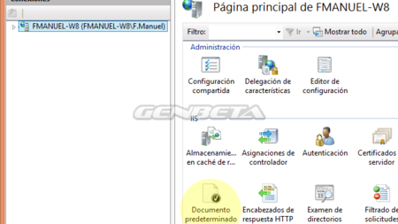 Panel administración IIS en Windows 8/8.1
