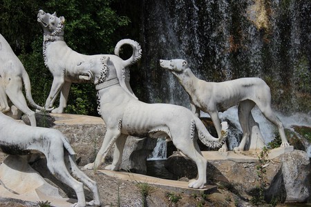 Molossus en la fuente de Diana y Acteón
