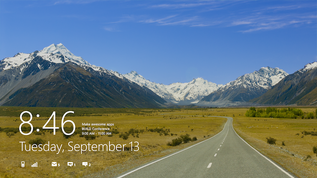 Windows 8 Lock Screen