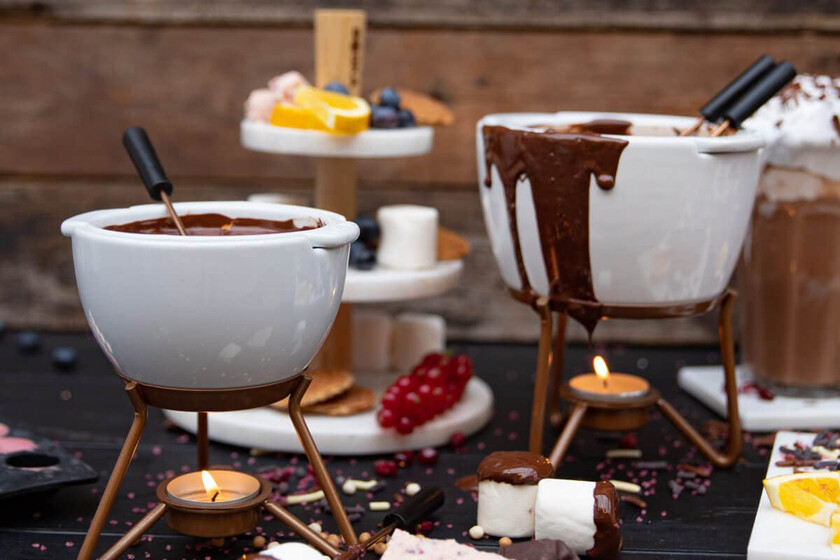 🍫 FUENTE CASCADA FONDUE DE CHOCOLATES Y QUESOS ORYX – Yopi